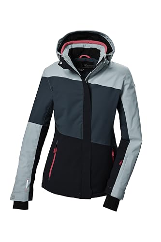 killtec Damen Skijacke/Funktionsjacke mit abzippbarer Kapuze und Schneefang KSW 67 WMN SKI JCKT, hellpetrol, 38, 41961-000 im Sale